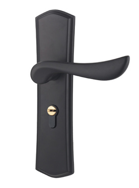 黑色门锁室内卧室门锁家用v房门锁静音卧室门锁门把手锁具通用型