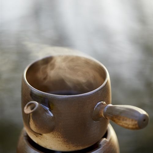 玩物集酒精茶炉户外烧水壶柴烧蜡烛温茶器侧把煮茶壶仿古工夫茶器
