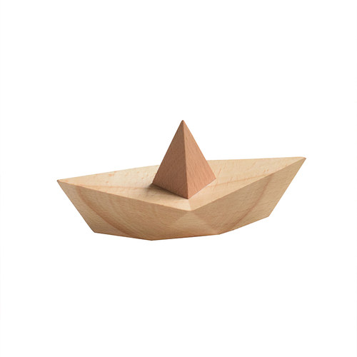 象有形/极简现代风 原木小船木雕 软装饰品样板间电视柜桌面摆件