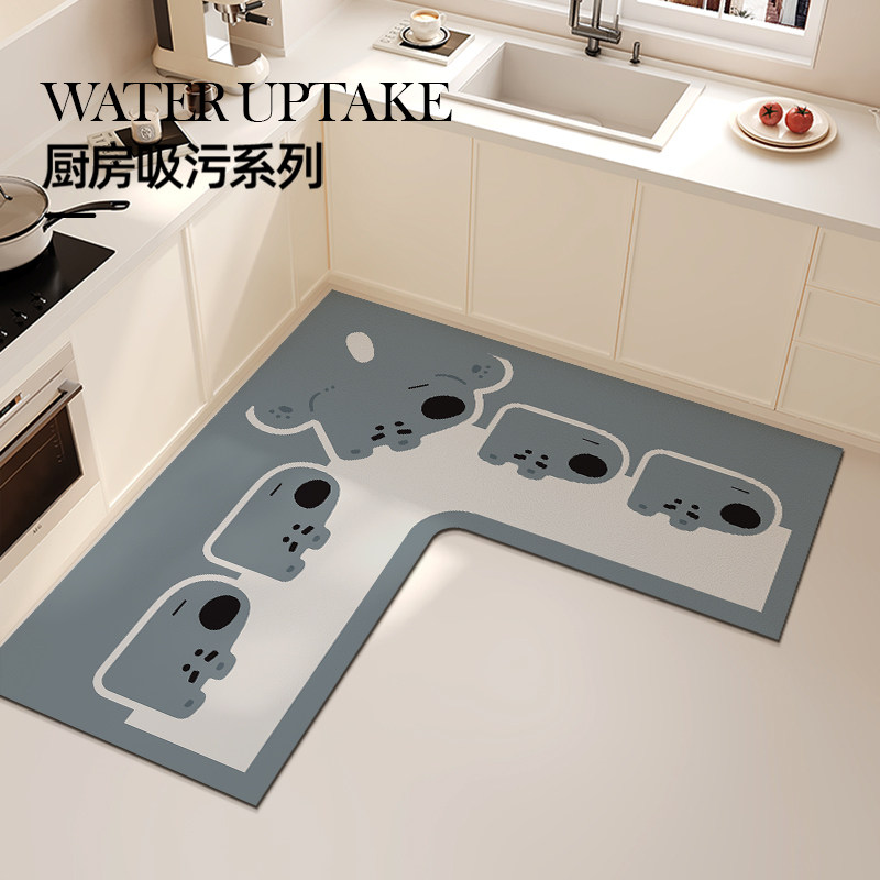 厨房专用地垫厨房垫家用l型L地毯吸油吸水耐脏防滑吸水垫进门地垫,居家布艺,厨房地垫,淘宝优惠券,粉丝福利购,淘宝优惠卷