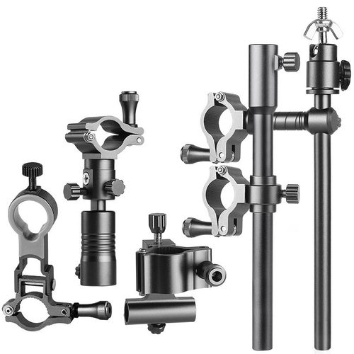 钓椅新款铝合金多功能通用配件炮台架鱼护架饵盘架灯架金阁连球