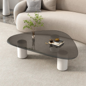 大理石岩板圆形方家用客厅小户型出租屋轻奢现代简约创意网红茶几