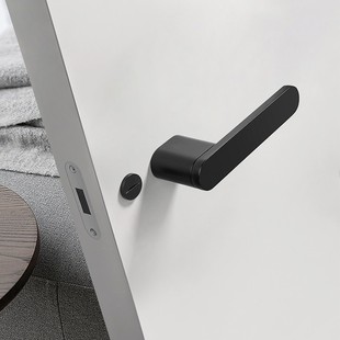 极简门锁室内卧室房门锁门把手现代磁吸静音锁生态木门锁锌合金锁