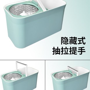 大卫D11旋转拖把新款 免手洗家用拖布桶手压自动甩干墩布桶一拖净