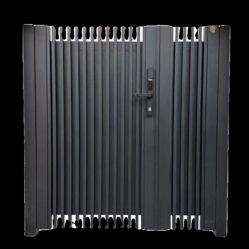 别墅大门木纹现代简约门铝艺中式庭院大门L户外庭院门院子花园小