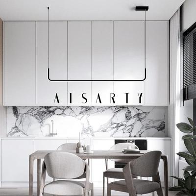 创意led餐厅吊灯现代简约吧台北欧线性办公室设计师书房灯具