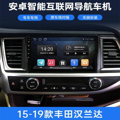 适用丰田汉兰达TOYOTAHIGHLANDER15-19款中控大屏导航智能一体机
