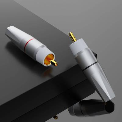 Monosaudio纯紫铜镀金镀铑RCA插头莲花头胆机音响AV视频接线免焊