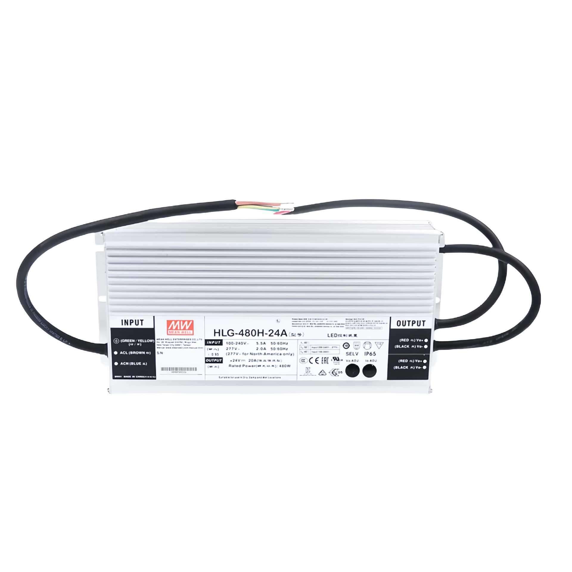 明纬电源 HLG-480H-36A 480W LED港口照明矿业照明电源