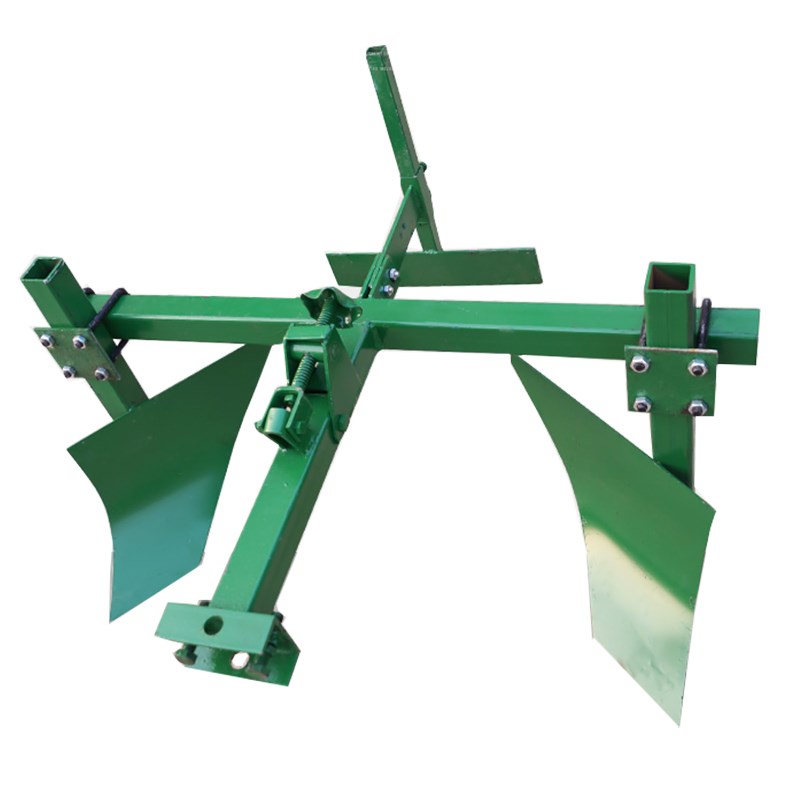 手扶拖拉机开沟起垄p犁旋耕机配件后置双行开沟犁头扶垄翻土器