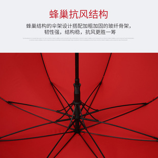 雨伞直柄加固防风自动男女超大号三四人双层抗风暴定制广告长柄伞