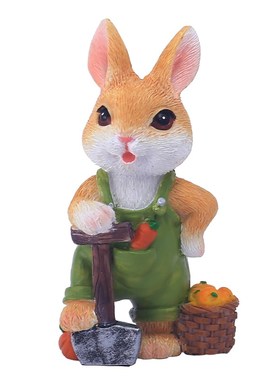 创意可爱兔子微景观多肉花盆造C景小摆件办公桌面摆设装饰礼物