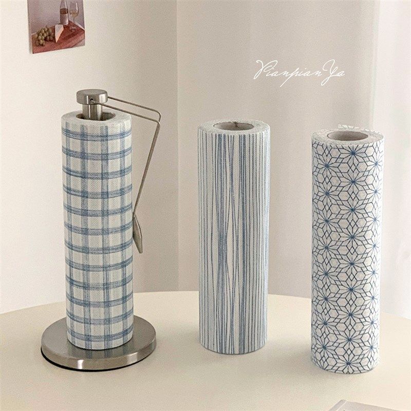 创意厨房不锈钢纸巾架台面立式叉腰大卷筒免打孔纸架保鲜膜收纳架