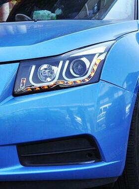 适用于龙鼎科鲁兹双U氙气大灯总成09-14款Q5透镜U型天使眼LED泪