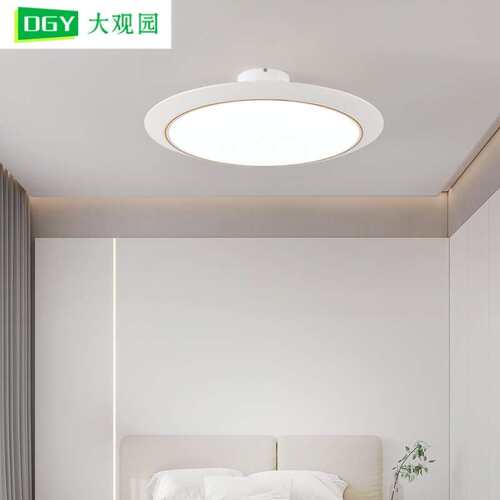 大观园卧室灯现代简约主卧灯极简房间过道灯LED三防吸顶灯具 125L
