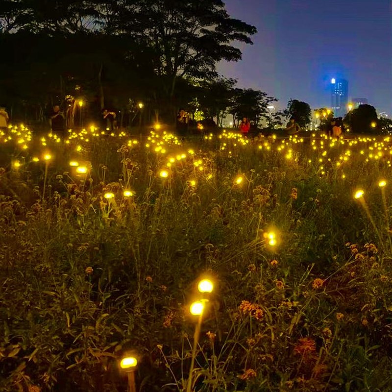 太阳能户外萤火虫灯花园布置装饰氛围灯庭院防水造景动物草坪灯