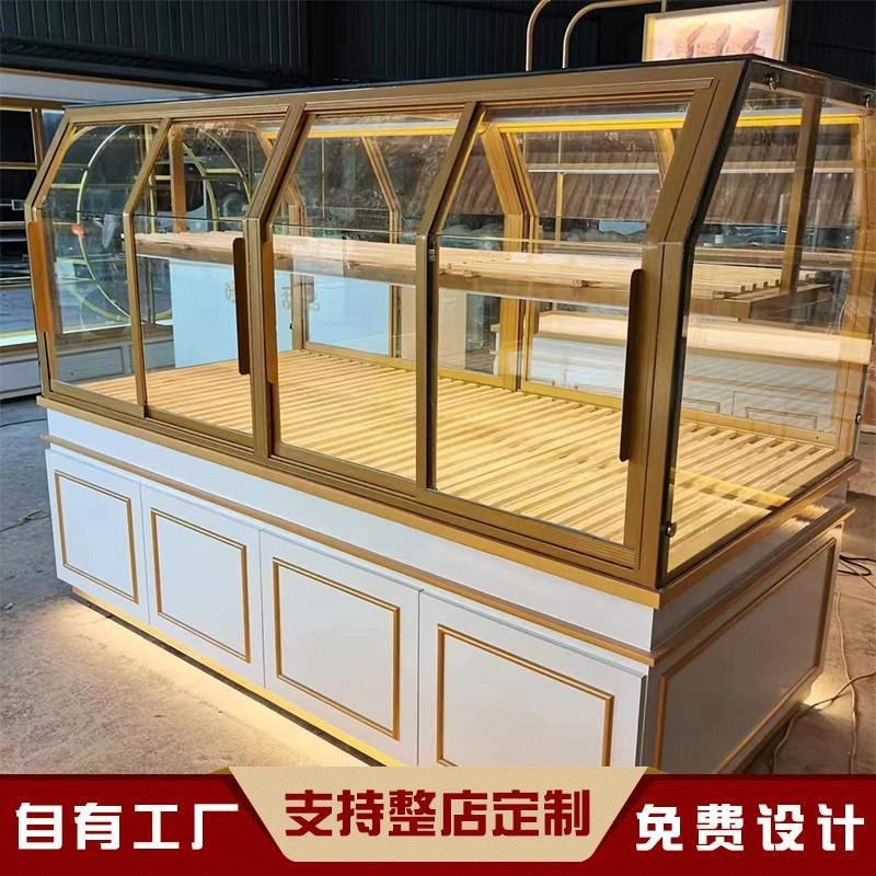 面包柜面包展示柜精品展柜货架蛋糕店柜台实木边柜玻璃商用中