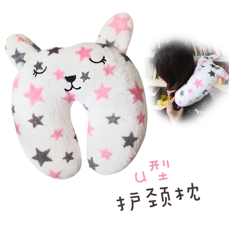 u型枕单人颈椎枕头睡觉可爱旅行便携uJ形头枕护颈枕脖子睡靠枕