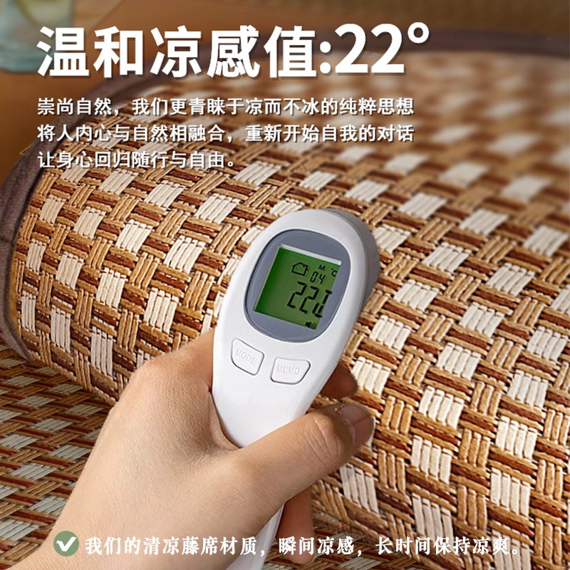 中式20c24新款飘窗阳台藤席坐垫夏天季冰凉透气竹编凉席加厚座垫