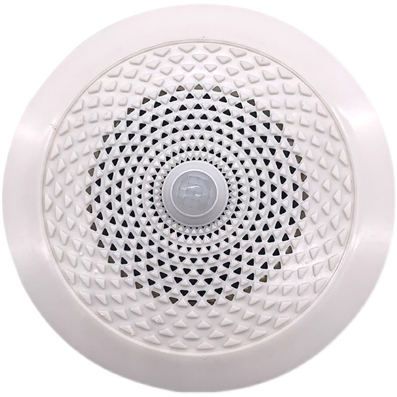 吸顶红外人体感应语音提示器展厅迎宾门铃介绍播R放内嵌式圆形喇