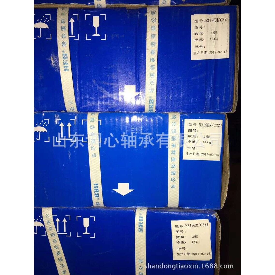 HRB圆柱滚子轴承N319EM/C3Z1 原厂哈尔滨HRB二类圆柱滚子轴承N324