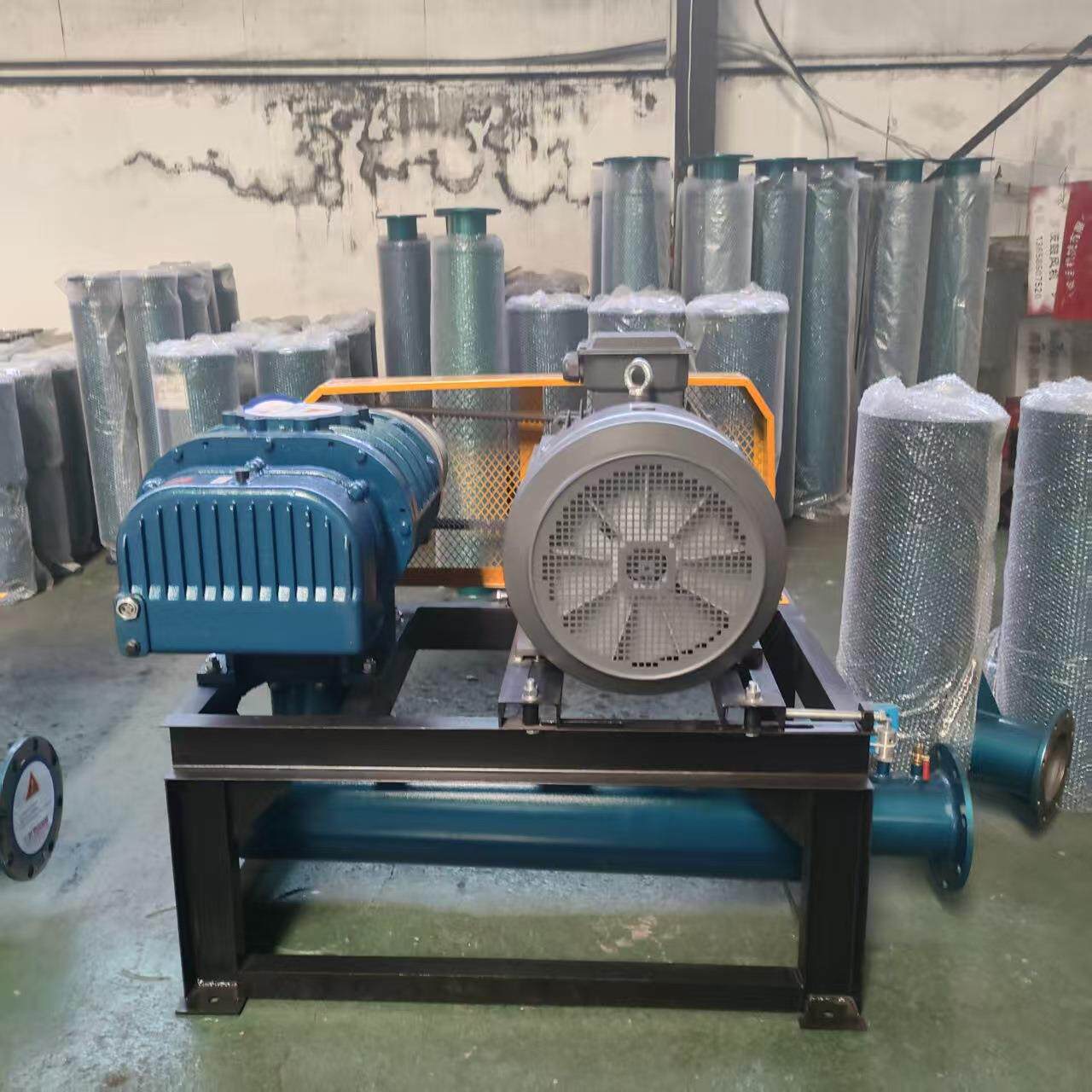 三叶罗茨风机 电镀厂污水处理口径12511kw防爆罗茨鼓风机 风量大