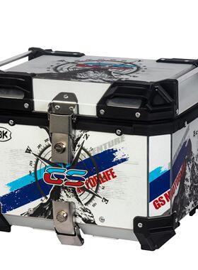 摩托车尾箱36L45L55L65LBK指南针贴画尾箱防水快拆铝合金收纳尾箱