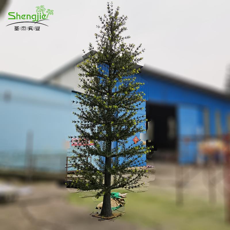 罗汉松树枝仿真罗汉松仿真古卢木造型仿真松树室外造景仿真树松枝