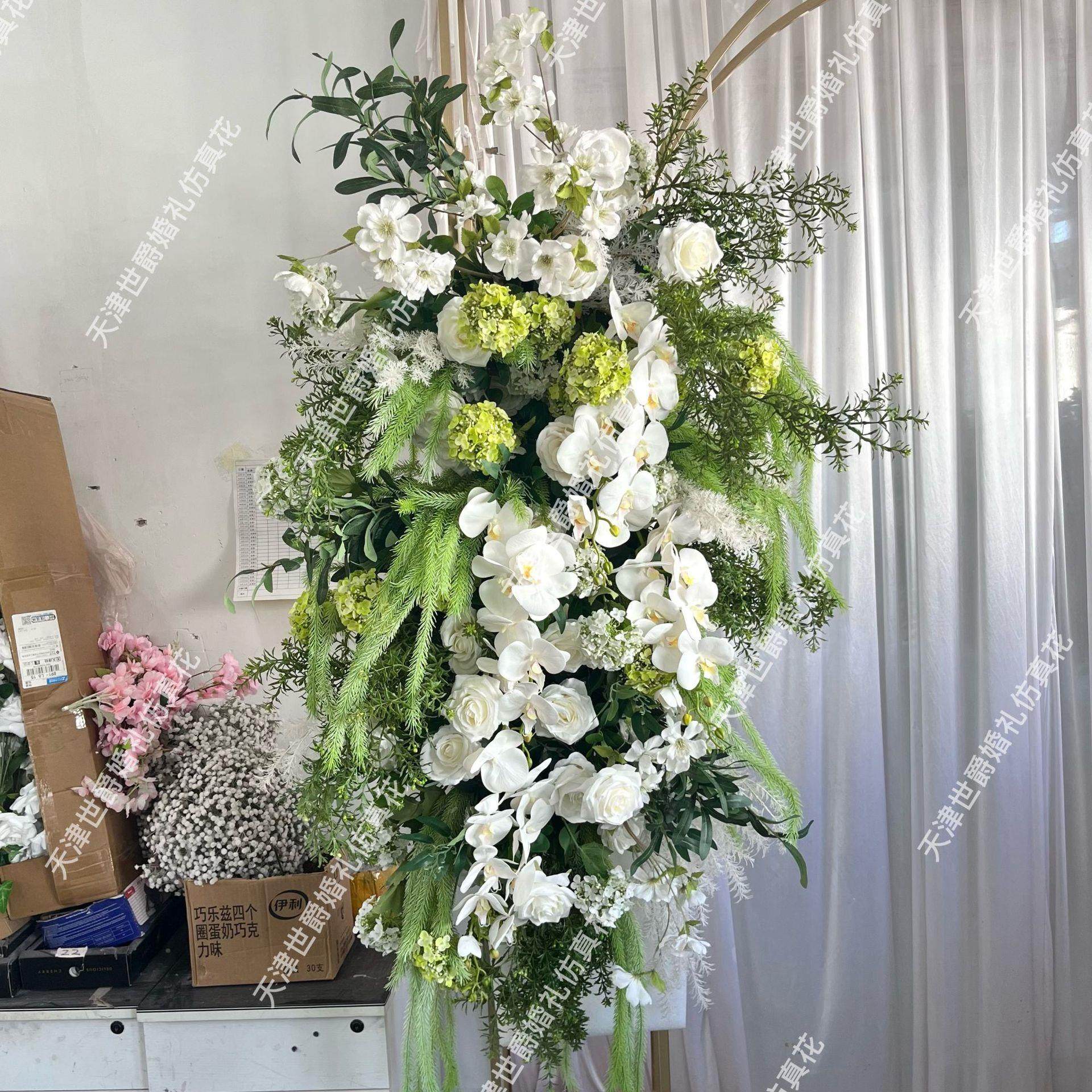 世爵外贸婚礼餐厅仿真花绿植酒店150*80cm白绿色森系挂花花片,鲜花速递/花卉仿真/绿植园艺,仿真花,淘宝优惠券,粉丝福利购,淘宝优惠卷