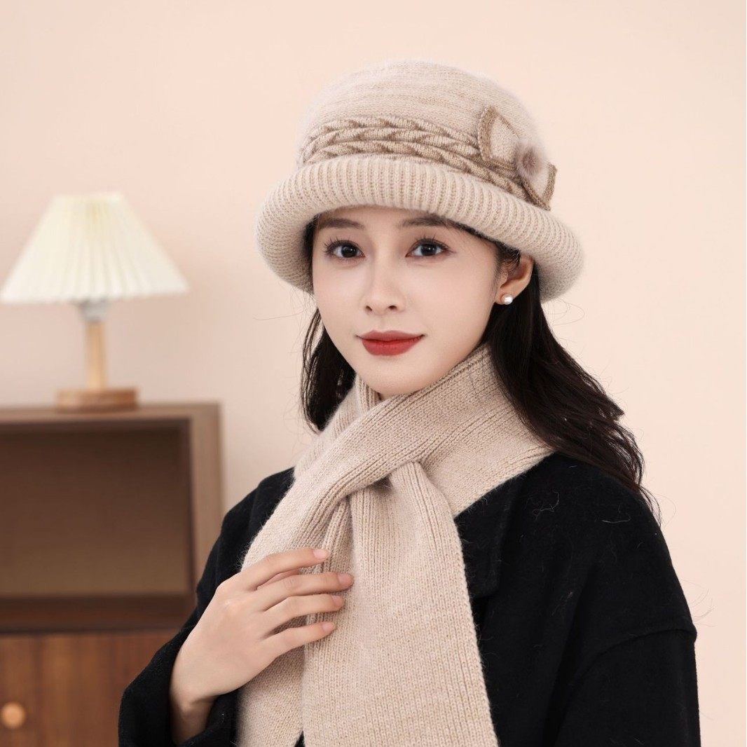 冬季新款盆帽兔毛女士冬季保暖加绒加厚毛线针织帽时尚护耳,服饰配件/皮带/帽子/围巾,帽子,淘宝优惠券,粉丝福利购,淘宝优惠卷