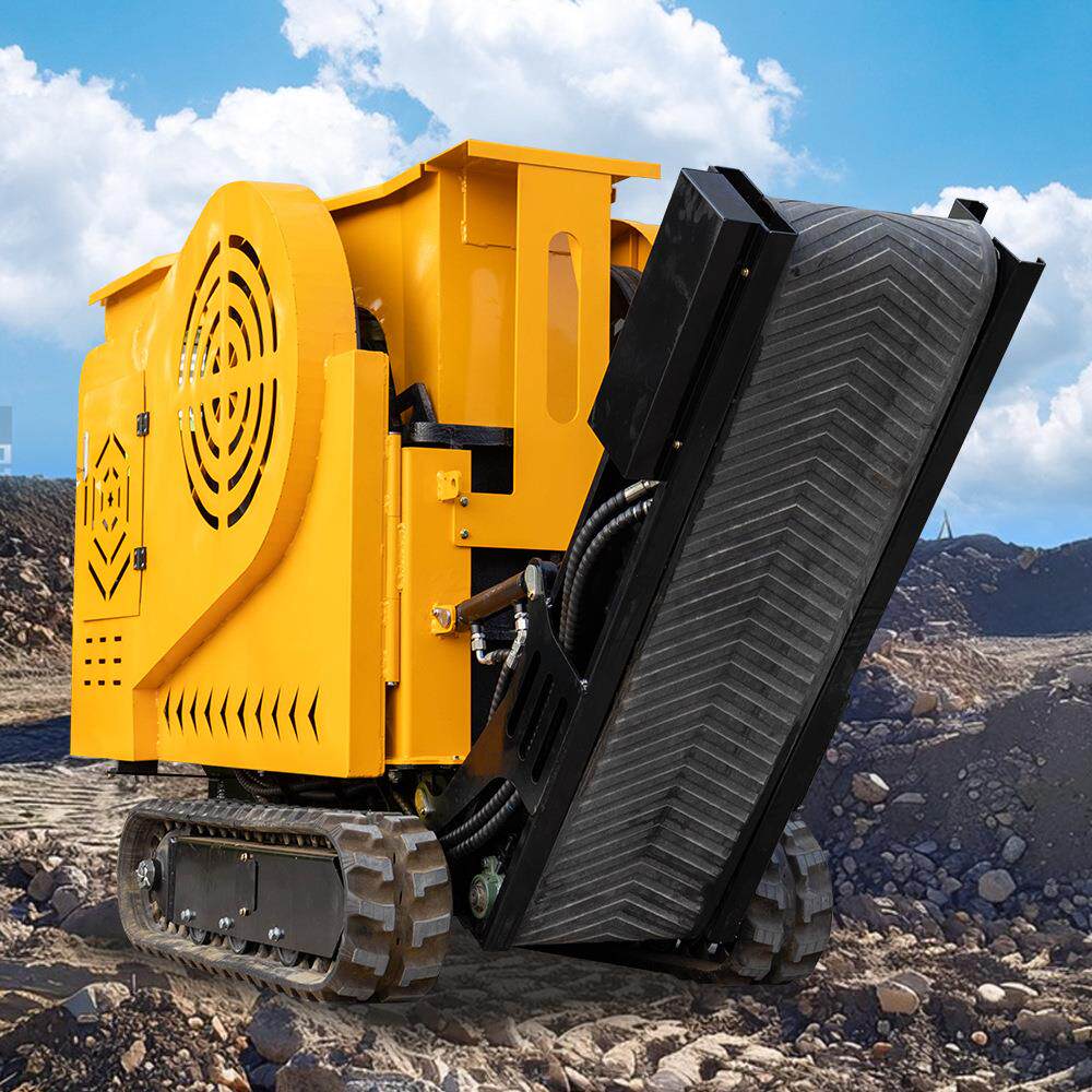 履带石头粉碎机 鄂式鹅卵石破碎机矿山建筑垃圾粉碎机出口欧美