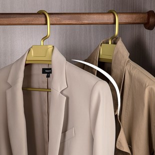 太空铝合金衣架加厚加粗挂衣家用衣撑防滑无痕金属轻奢护衣晾衣架