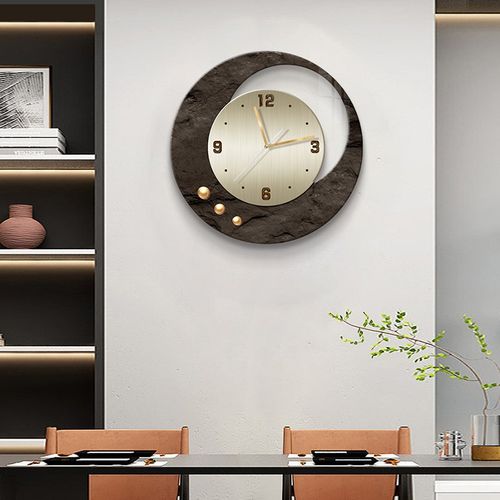 轻奢钟表挂钟客厅2024网红创意时钟装饰画组合静音高级感表挂墙画