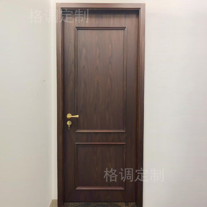 实木门卧室门中古风复古客厅门玻璃门室内烤漆套装门卫生间平开门