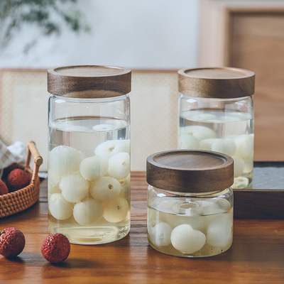 螺纹口大容量食品k级玻璃泡酒罐荔枝青梅酒酒瓶密封罐杂粮储物罐