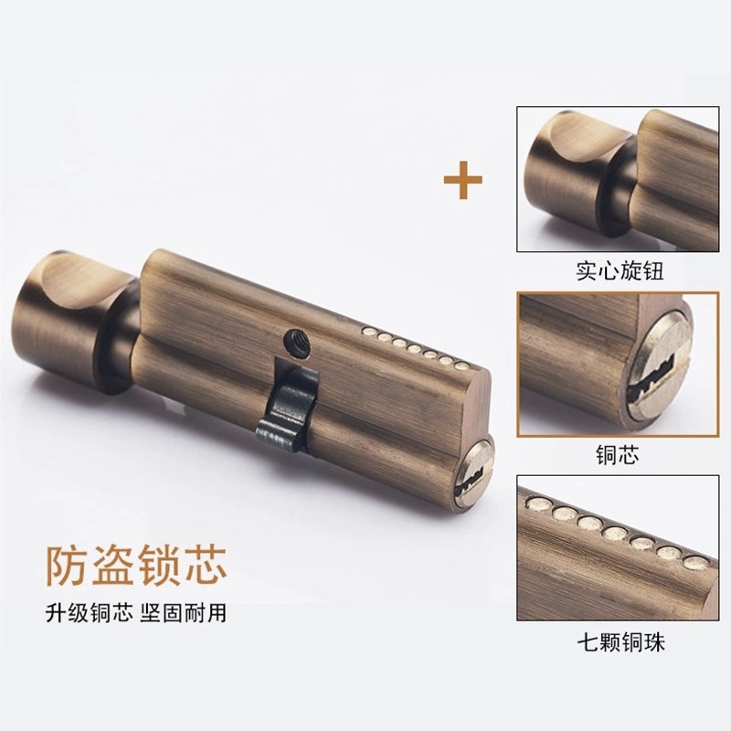 771卧室门锁 木门锁套装t门锁 欧式简约不锈钢门锁 加重加厚静音