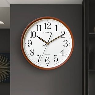 GUTEN金钟宝静音挂钟客厅圆形家用F挂表现代简约卧室时尚 石英钟表