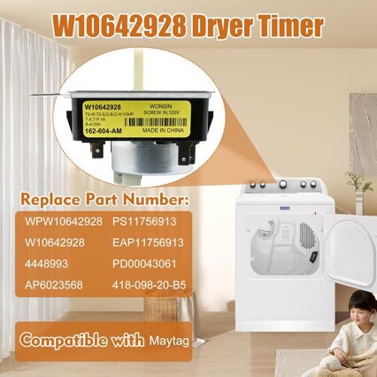 W10642928 WPW10642928 烘干机定时器 适用美泰烘干机定时器115V