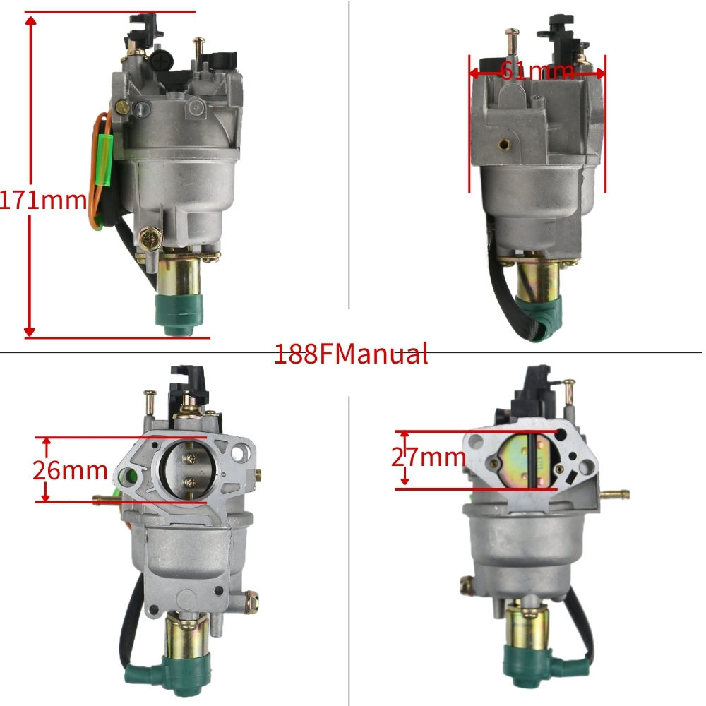 188F发电机化油器For GX390 GX270 5KW 13HP GX340 11HP 182F手动