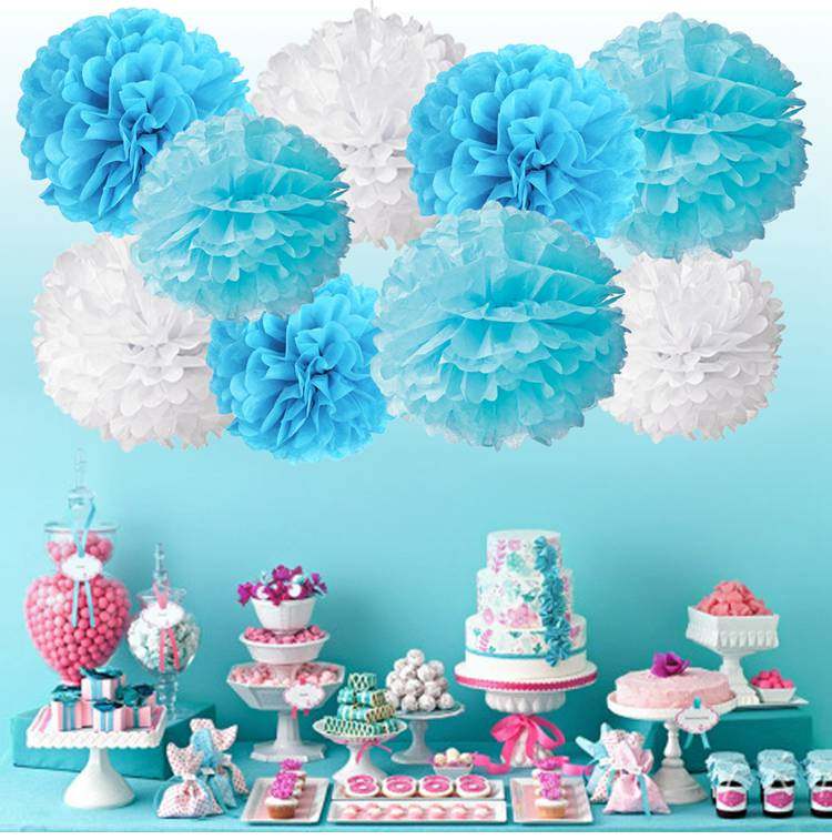 七夕节装饰品纸花球拉花套餐婚礼结婚用品纸质牡丹花球装饰布置