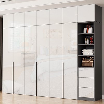 掌上明珠衣柜家用卧室实木四六门房间组合整体柜子组装定制衣