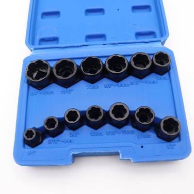 13pcs套装螺帽取出器破损残缺螺丝螺母取出器断丝取出器