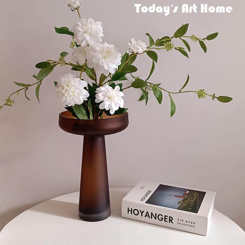 小众高级感轻奢磨砂玻璃花瓶鲜花干花插花客厅摆件,清洗/食品/商业设备,风口/风叶/风机配件,淘宝优惠券,粉丝福利购,淘宝优惠卷