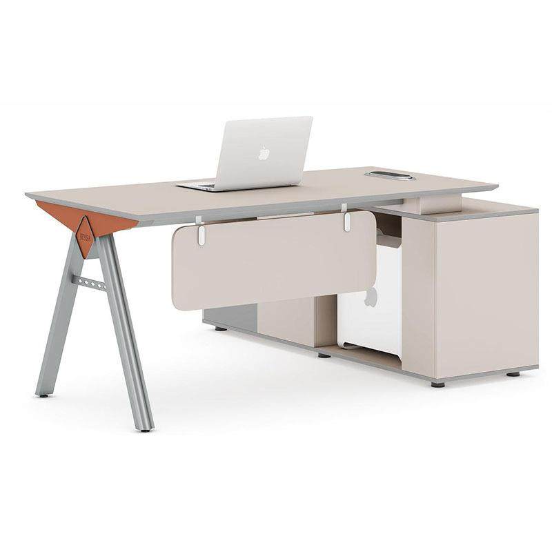 大班台老板桌办公家具简约现代时尚白色主管经理单人桌椅组合桌子