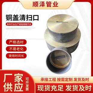铸铁铜面清扫口铜盖地坪检扫口DN5075100150200铁盖清扫除口