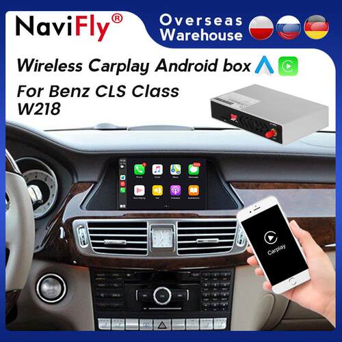 适用奔驰CLSW218原车屏升级即插即用无线CarPlay安卓Auto盒