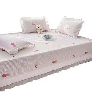 大炕单凉席冰豆豆防滑大尺寸床单3米加大榻榻米软席子大床盖3