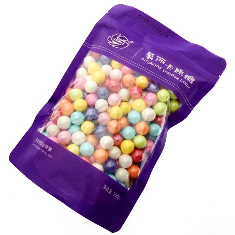 金色白色彩珠可食用糖珠500g 烘焙蛋糕装饰圆珠2mm4mm7mm10mm14mm