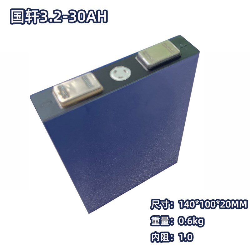 国轩磷酸铁锂电芯3.2V 30AH 48 60伏大单体电动车储能电池