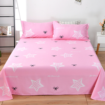 100%床单单件学生宿舍1.5米1.8m2双人单人全棉斜纹秋冬季被单